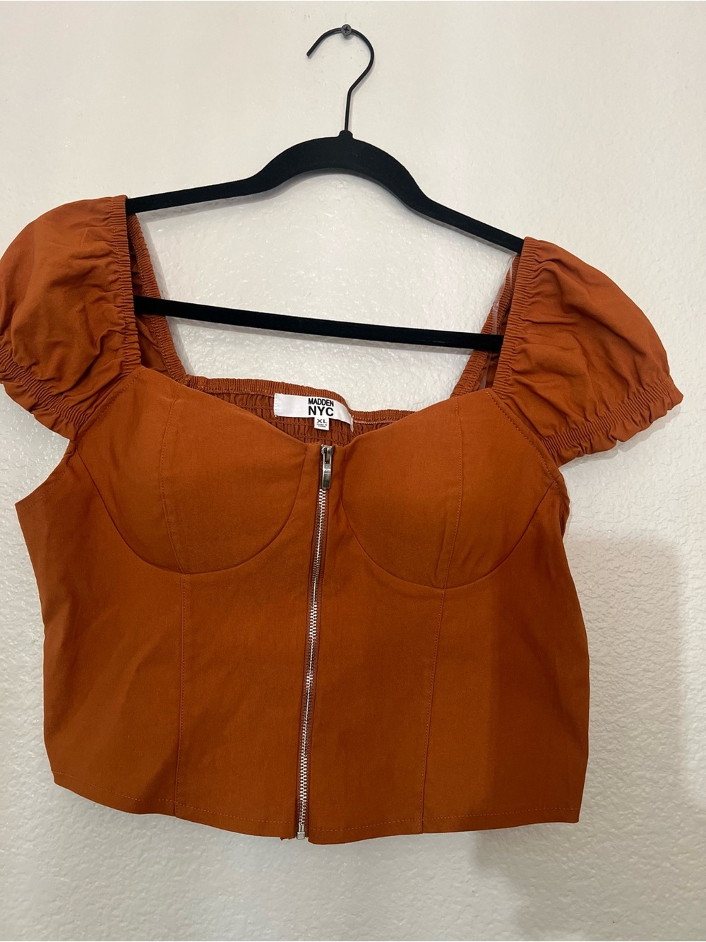 Madden NYC Rust Brown Corset Bustier . Preowned